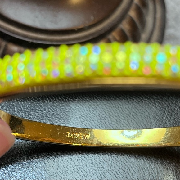 J Crew Sparkly rhinestone hinged oval Bracelet - Picture 2 of 7